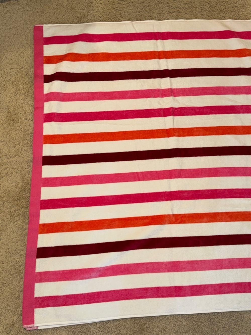 kate spade Pink and White Striped Beach Towel - Picture 7 of 13